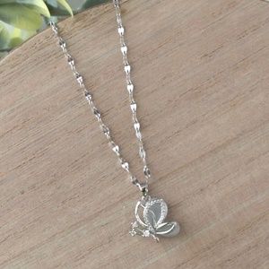 Stainless Steel Butterfly Pendant Necklace